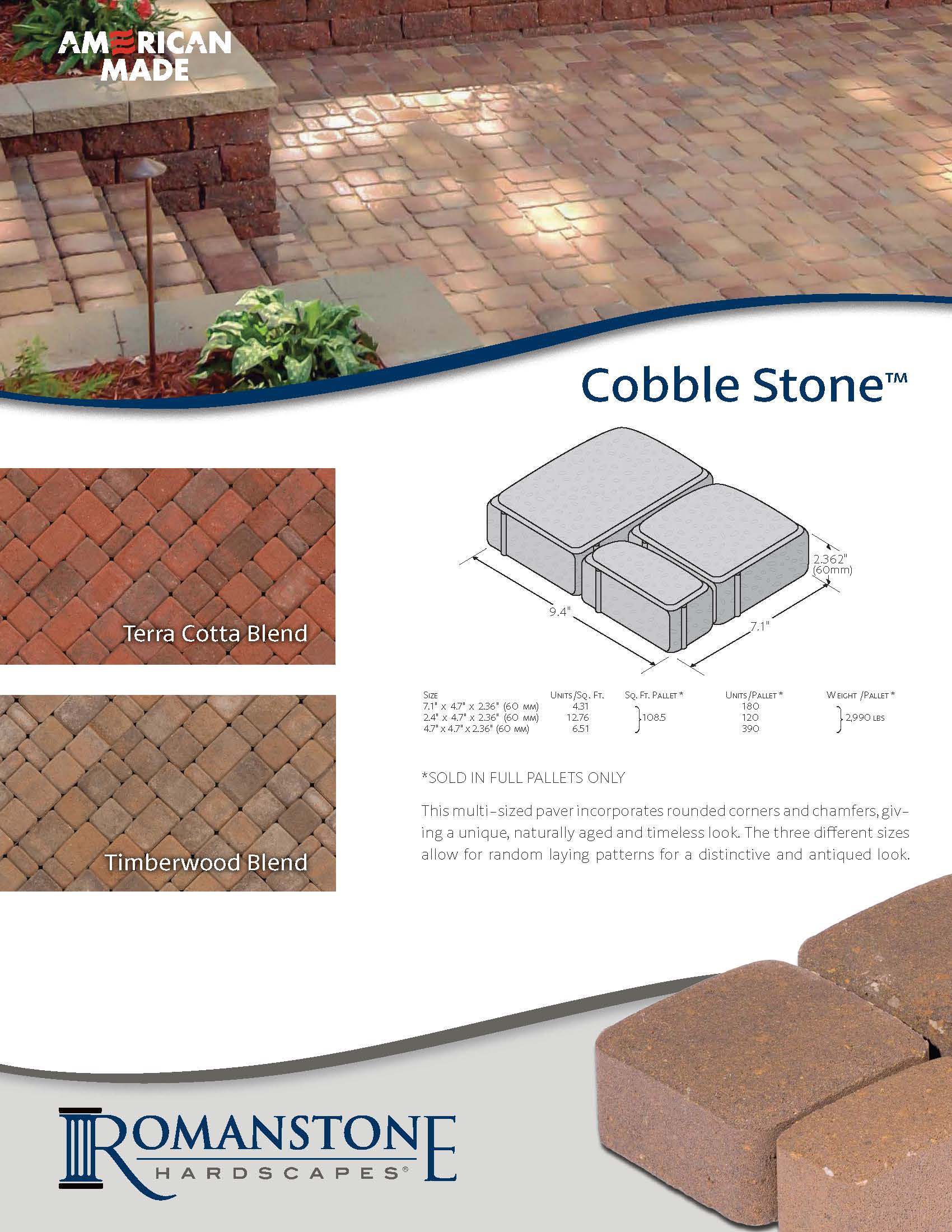 Cobble Stone Cut Sheet