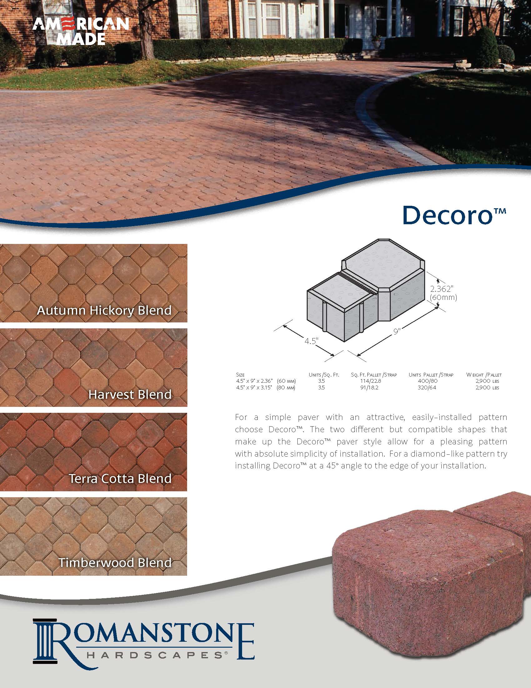 Decoro Cut Sheet